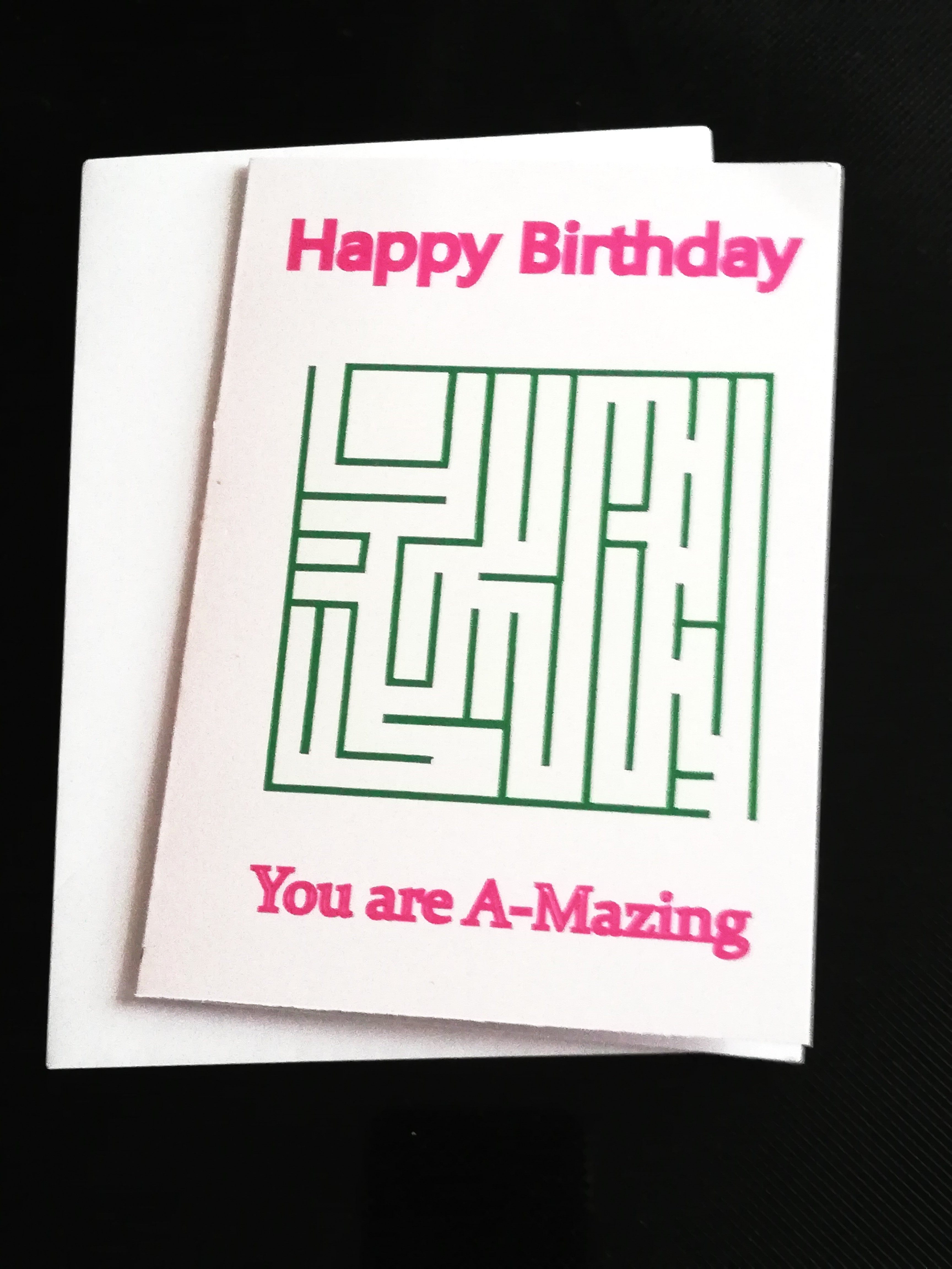 (image for) Maze Birthday Card